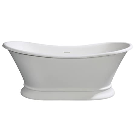 Aqua Eden 67.38 L, 29.5 W, Matte White/Glossy White, Solid Surface White Stone VRTDS683027